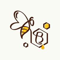 Anfangs-B-Bienen-Logo vektor