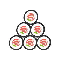 modern sushi logotyp vektor