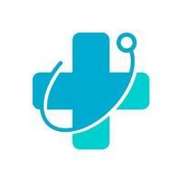 Stethoskop-Krankenhaus-Logo vektor