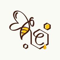 Anfangs-C-Bienen-Logo vektor