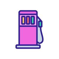 Tankstelle mit Auswahl an Benzin-Icon-Vektor-Umriss-Illustration vektor