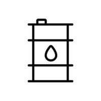 kanister med olja ikon vektor. isolerade kontur symbol illustration vektor