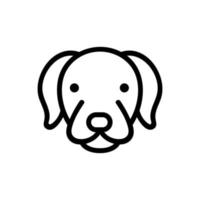 hund ikon vektor. isolerade kontur symbol illustration vektor