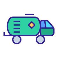 oljetransport ikon vektor. isolerade kontur symbol illustration vektor