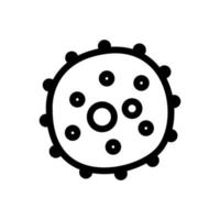Bakterium-Icon-Vektor. isolierte kontursymbolillustration vektor