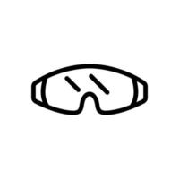 Paintball-Brille-Symbol-Vektor-Umriss-Illustration vektor