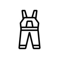 ärmelloser Overall Symbol Vektor Umriss Illustration