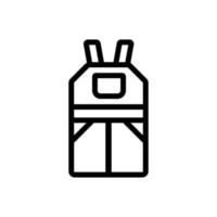 Industrielle Overalls Symbol Vektor Umriss Illustration