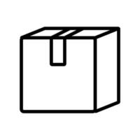 Symbolvektor für geschlossene Box. isolierte kontursymbolillustration vektor