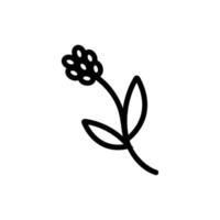 seltene Pflanze Symbol Vektor Umriss Illustration
