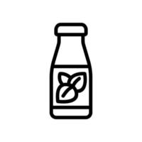 Flasche Oregano-Flüssigkeitssymbol-Vektor-Umriss-Illustration vektor