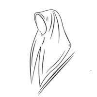 lång hijab ikon vektor illustration