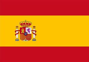 spanien flagge, flagge von spanien vektorillustration vektor