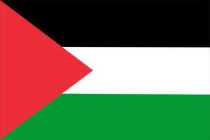 Palästina-Flagge, Nationalflagge von Palästina-Vektorillustration vektor