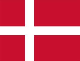 dänemark flagge, nationalflagge von dänemark hochwertiger vektor