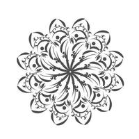 Mandala-Kunstdesign im Kreis. einfaches Mandala-Design Blumen-Mandala-Kunst Schöne Mandala-Grafik vektor