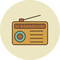 Radio gefüllt Retro vektor