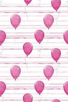 Aquarell Musterdesign mit rosa Luftballons. süßer babyhintergrund, zum geburtstag, es ist ein junge. Luftballons, Design für Stoff, Tapete, Geschenkpapier. Urlaubssymbol vektor