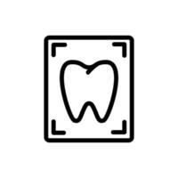 Symbolvektor für Zahnschmerzen. isolierte kontursymbolillustration vektor