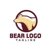 Vektorvorlage für das Logo des wilden Bären vektor
