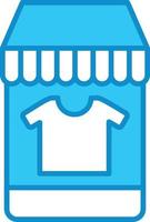 online shopping linje fylld blå vektor