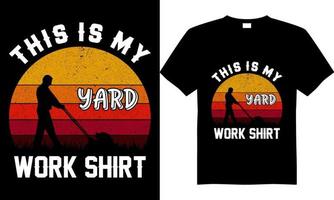 Gartenarbeit T-Shirt Design Vektor kostenloser Download