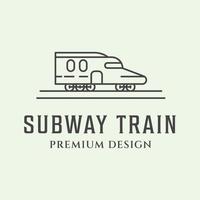 transport tåg linje vektor logotyp ikon konst design minimalistisk illustration