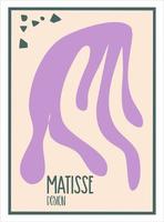 estetisk matisse affisch isolerad med text. modern minimal design. abstrakt vektor illustration. vintage natur grafik. abstrakt konst bakgrund vektor. trendig blommig design