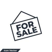 till salu tecken ikon logotyp vektor illustration. till salu symbol mall för grafik och webbdesign samling