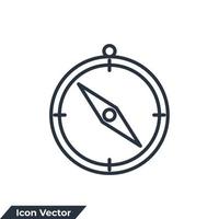 Kompass-Symbol-Logo-Vektor-Illustration. Navigation. Standortsymbolvorlage für Grafik- und Webdesign-Sammlung vektor