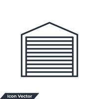 garage ikon logotyp vektorillustration. bil service garage symbol mall för grafik och webbdesign samling vektor