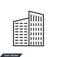 skyskrapa ikon logotyp vektorillustration. byggnader symbol mall för grafik och webbdesign samling vektor