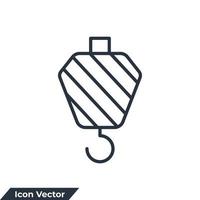 Kranhaken-Symbol-Logo-Vektor-Illustration. Hakensymbolvorlage für Grafik- und Webdesign-Sammlung vektor