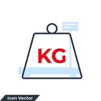 Gewicht-Symbol-Logo-Vektor-Illustration. Kilogramm-Hantel-Symbolvorlage für Grafik- und Webdesign-Sammlung vektor