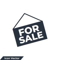 till salu tecken ikon logotyp vektor illustration. till salu symbol mall för grafik och webbdesign samling