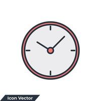 Uhren-Symbol-Logo-Vektor-Illustration. Zeitsymbolvorlage für Grafik- und Webdesign-Sammlung vektor