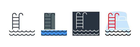 pool ikon logotyp vektorillustration. simbassäng symbol mall för grafik och webbdesign samling vektor
