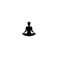 Meditation-Yoga-Symbol-Vektor-Illustration vektor