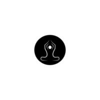 Meditation-Yoga-Symbol-Vektor-Illustration vektor
