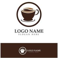 Kaffeetasse Logo Vorlage Vektor-Symbol Illustration Design vektor