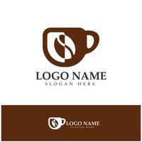 Kaffeetasse Logo Vorlage Vektor-Symbol Illustration Design vektor