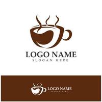 Kaffeetasse Logo Vorlage Vektor-Symbol Illustration Design vektor