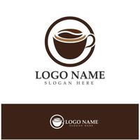 Kaffeetasse Logo Vorlage Vektor-Symbol Illustration Design vektor