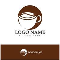 Kaffeetasse Logo Vorlage Vektor-Symbol Illustration Design vektor