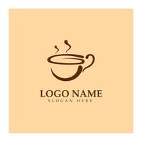 Kaffeetasse Logo Vorlage Vektor-Symbol Illustration Design vektor