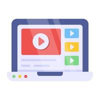 moderne Designikone des Online-Videos vektor