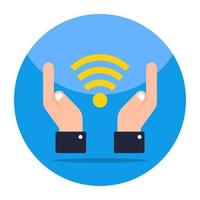 Premium-Download-Symbol von Wifi Care vektor