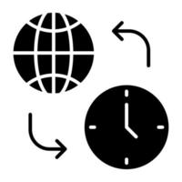 ein Icon-Design der globalen Zeit vektor