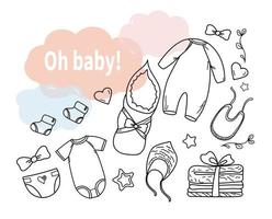 baby set doodle vektor