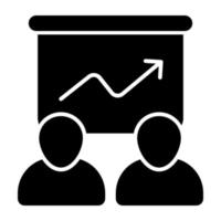 Wachstumsdiagramm-Symbol, Business-Präsentationsvektor vektor